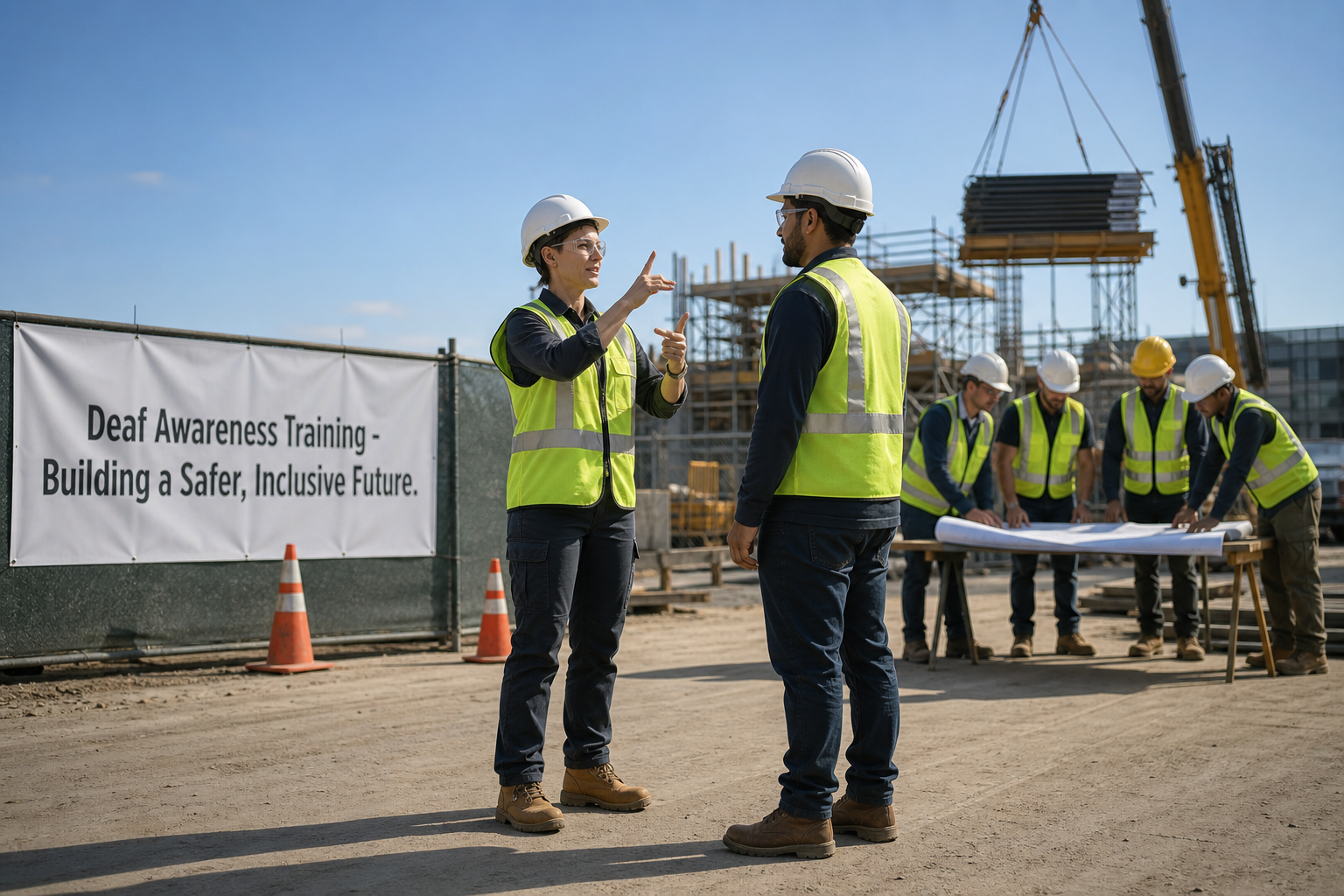 Deaf Awareness Training at Construction Site